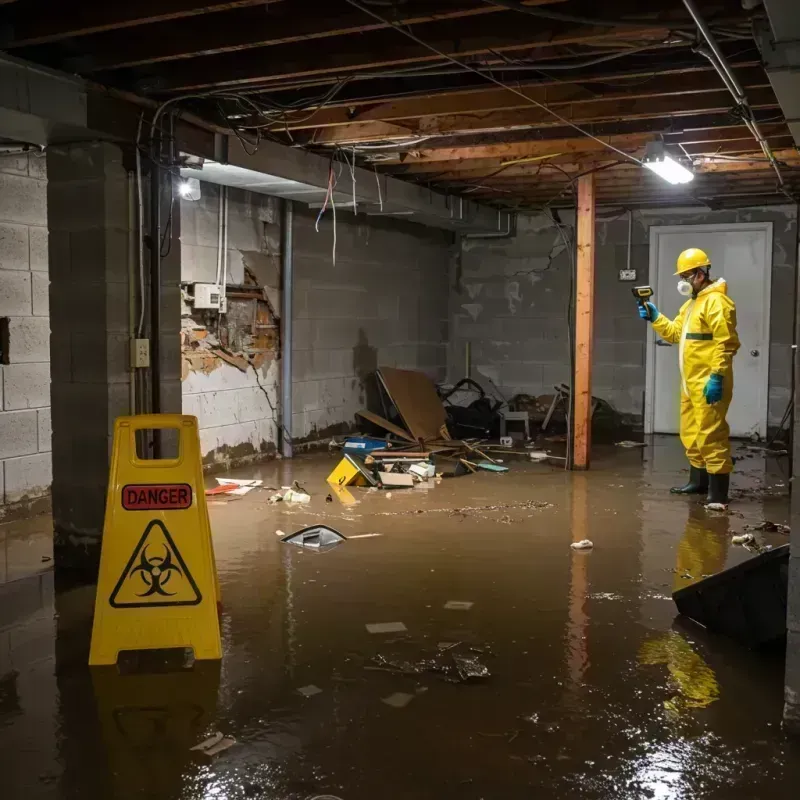 Flooded Basement Electrical Hazard in Roeland Park, KS Property